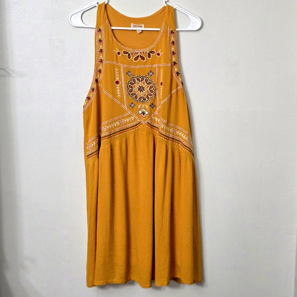 *Taylor & Sage Mustard Yellow Sleeveless Dress Size XL Flowy